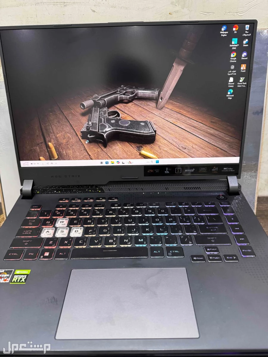 لابتوب قيمنق للبيع موصفات قويه للبيع 3400﷼