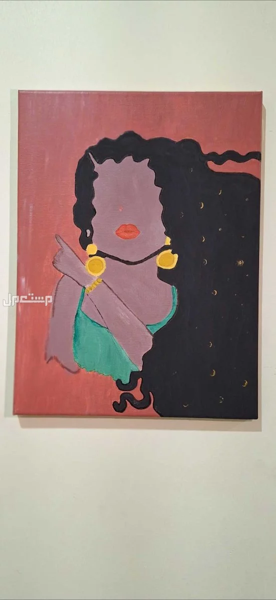 لوحة فنية يدوية بعنوان " جاذبية الصمت "