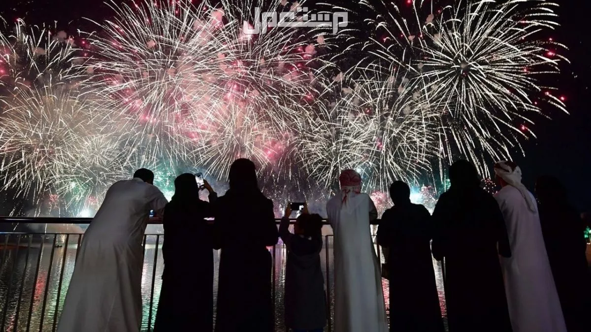 فعاليات اليوم الوطني السعودي 95 في جدة 2025 العاب نارية في اليوم الوطني