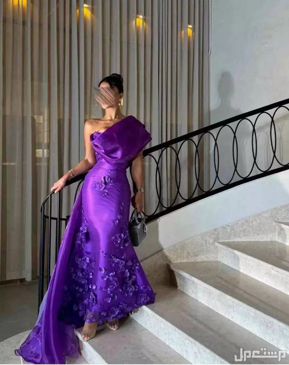 فستان زواج لون موف جميل و أنيق