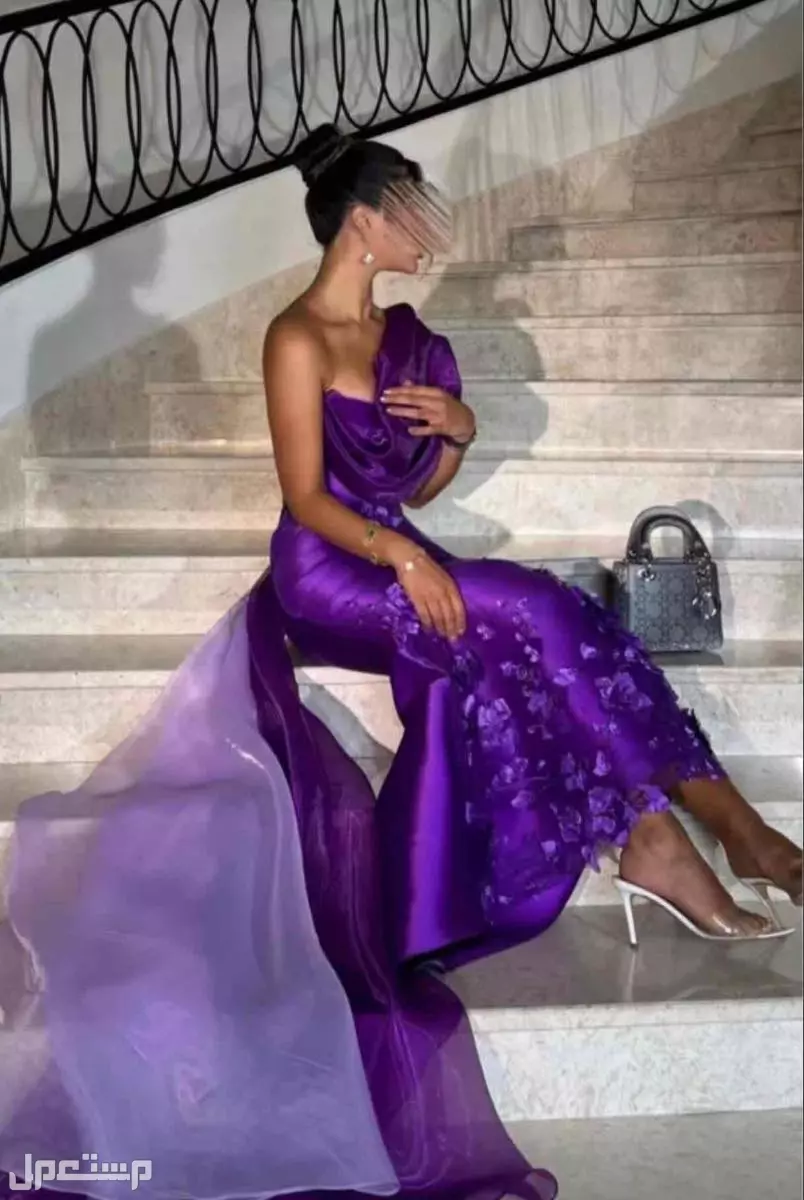 فستان زواج لون موف جميل و أنيق