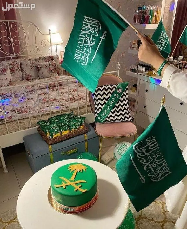 5 أفكار مميزة لديكور اليوم الوطني السعودي 95 بالصور استخدام الأعلام السعودية