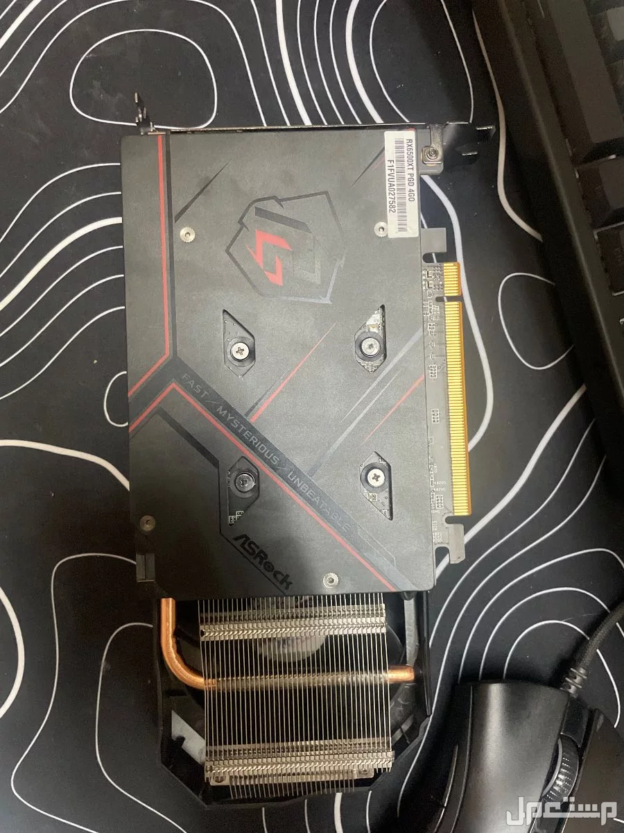 كرت شاشة rx6500 xt من asrock نسخة الفانتوم في بريده
