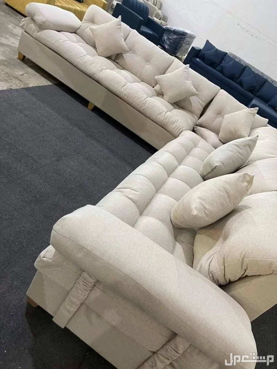 كنب جديد جاهز جميع الالوان بالرياض اطقم حرف ال و7اشخاص مع التوصيل بالرياض