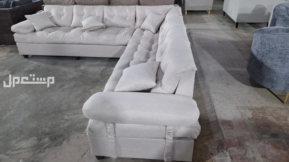 كنب جديد جاهز جميع الالوان بالرياض اطقم حرف ال و7اشخاص مع التوصيل بالرياض