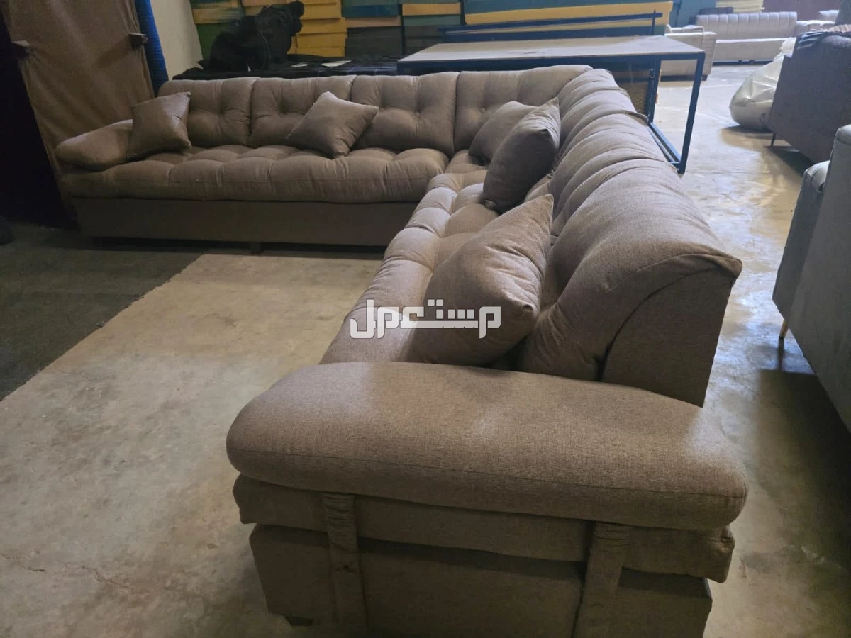 كنب جديد جاهز جميع الالوان بالرياض اطقم حرف ال و7اشخاص مع التوصيل بالرياض