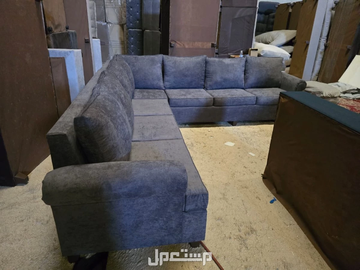 كنب جديد جاهز جميع الالوان بالرياض اطقم حرف ال و7اشخاص مع التوصيل بالرياض