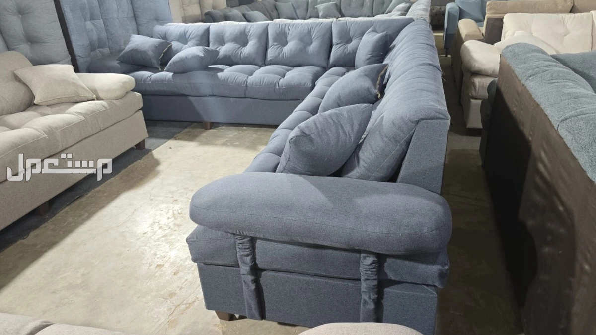 كنب جديد جاهز جميع الالوان بالرياض اطقم حرف ال و7اشخاص مع التوصيل بالرياض