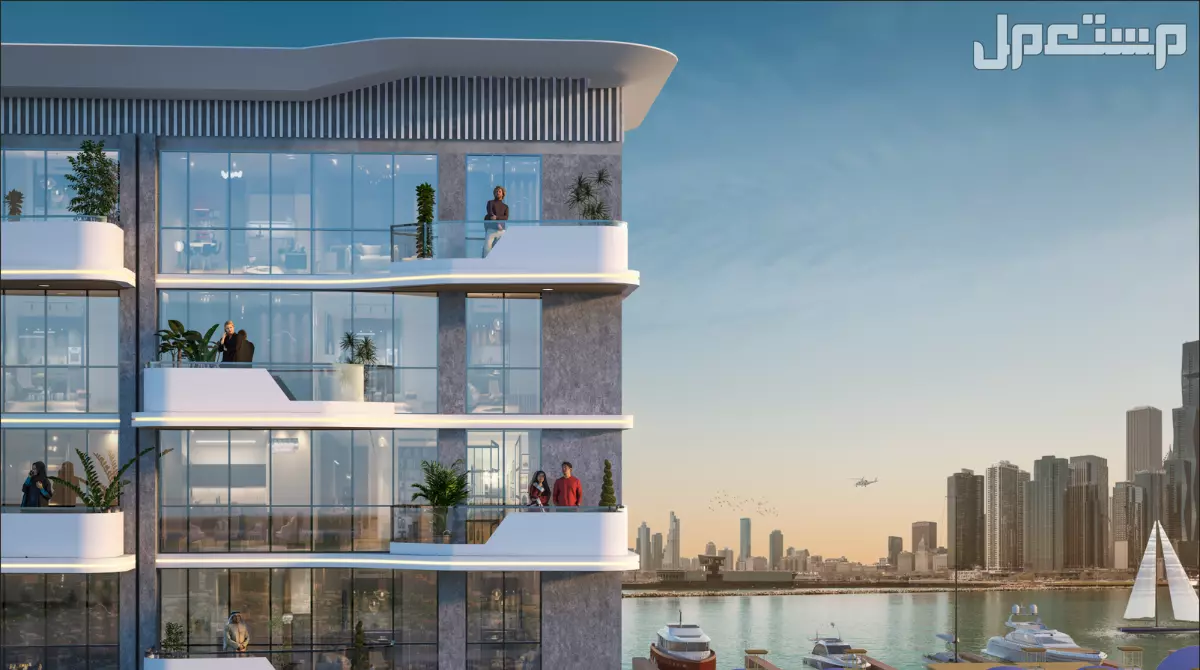 للبيع شقه بالاقساط 1% في جزر دبي اطلاله مباشره