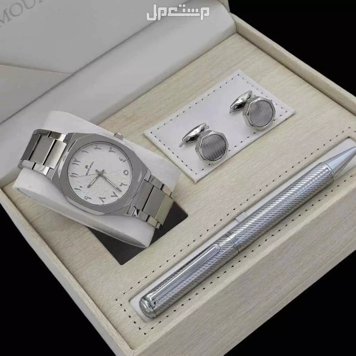 طقم ساعة رجالي مونت رويال ماستر كوالتي