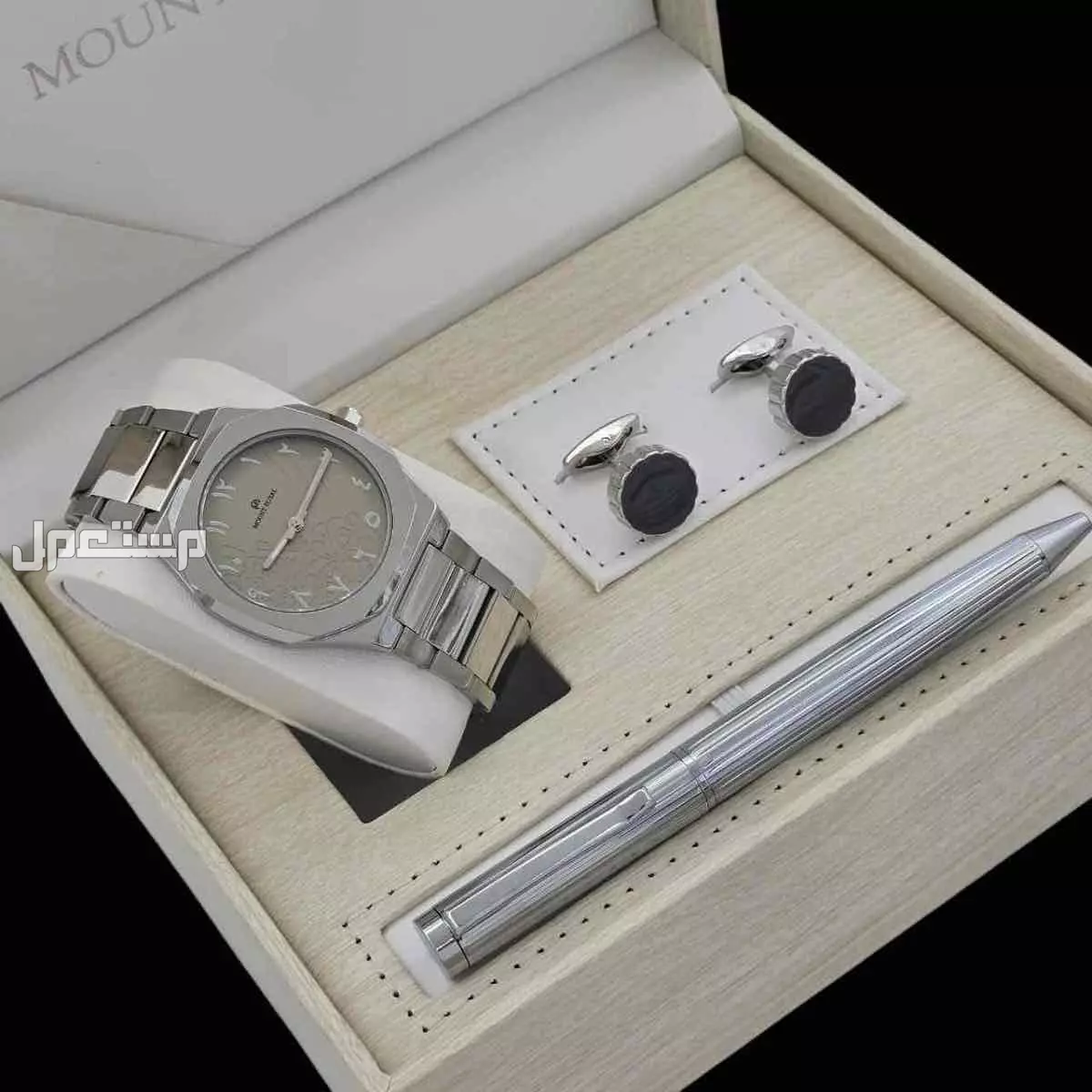 طقم ساعة رجالي مونت رويال ماستر كوالتي