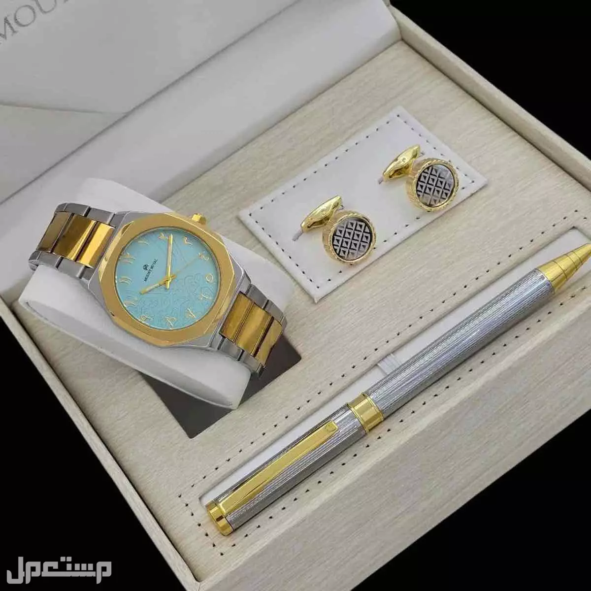 طقم ساعة رجالي مونت رويال ماستر كوالتي