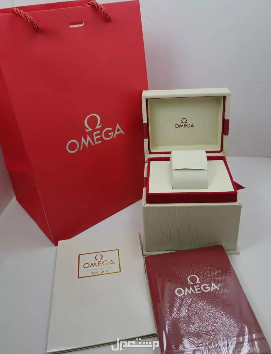 علبه ساعة اوميقا الاصليه مع الملحقات الماركه الاصليه كامله