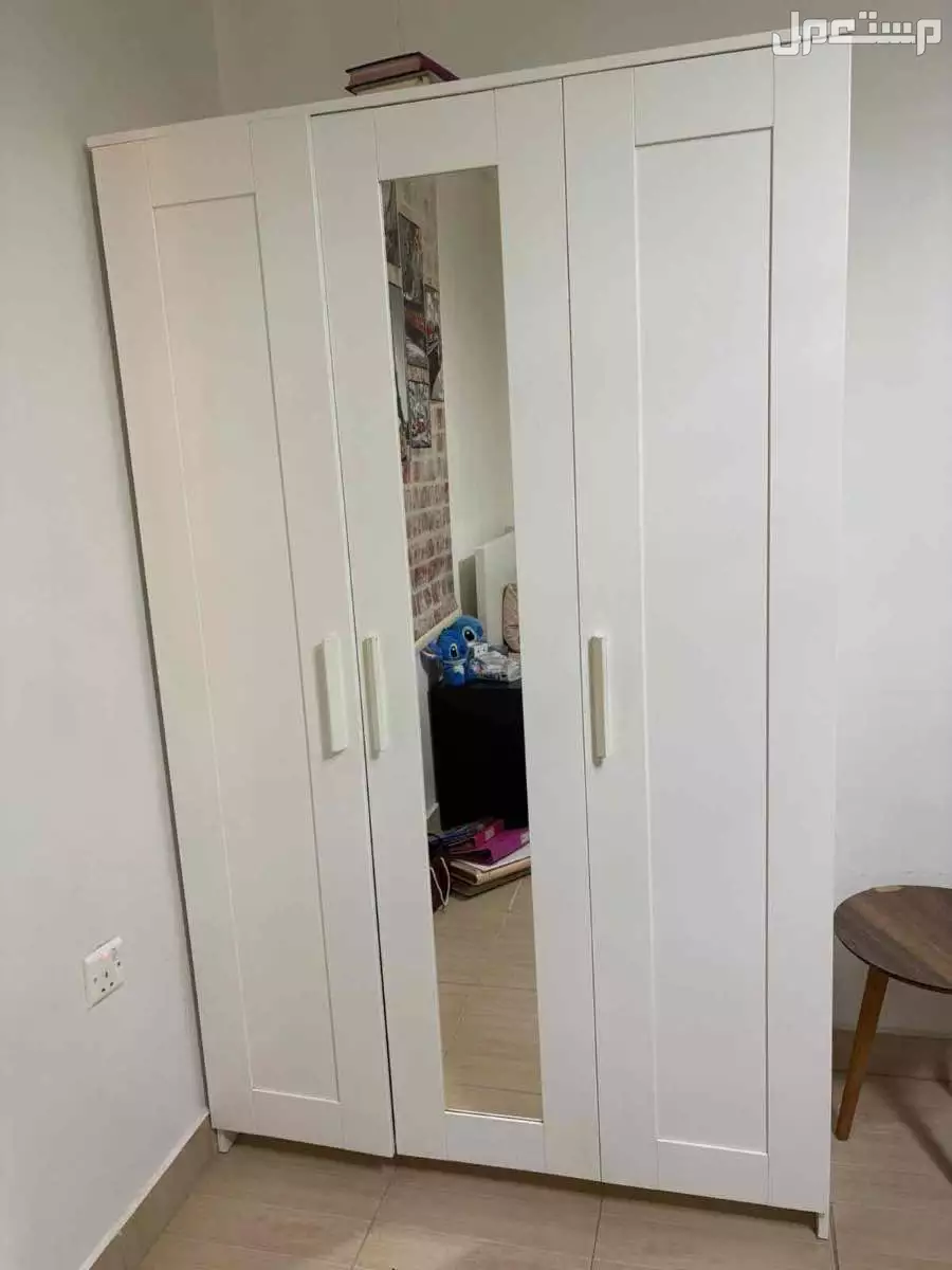 اثاث غرفة للبيع بالكامل بسعر 500 اثاث غرفة نوم من ايكيا   سرير فردي 90*200 دولاب  طاولة تسريحة