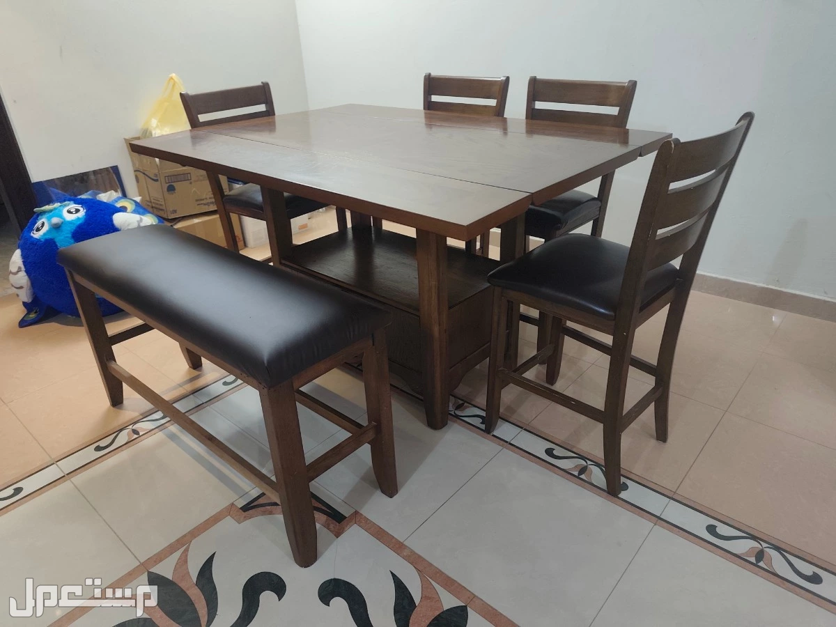 طولة طعام (سفرة) من هوم سنتر اللون بني فاتح