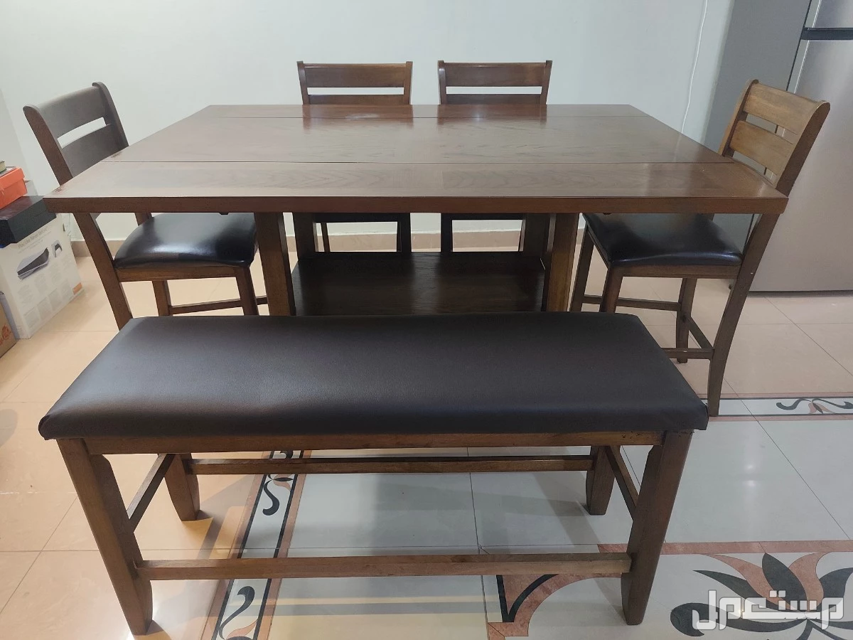 طولة طعام (سفرة) من هوم سنتر اللون بني فاتح