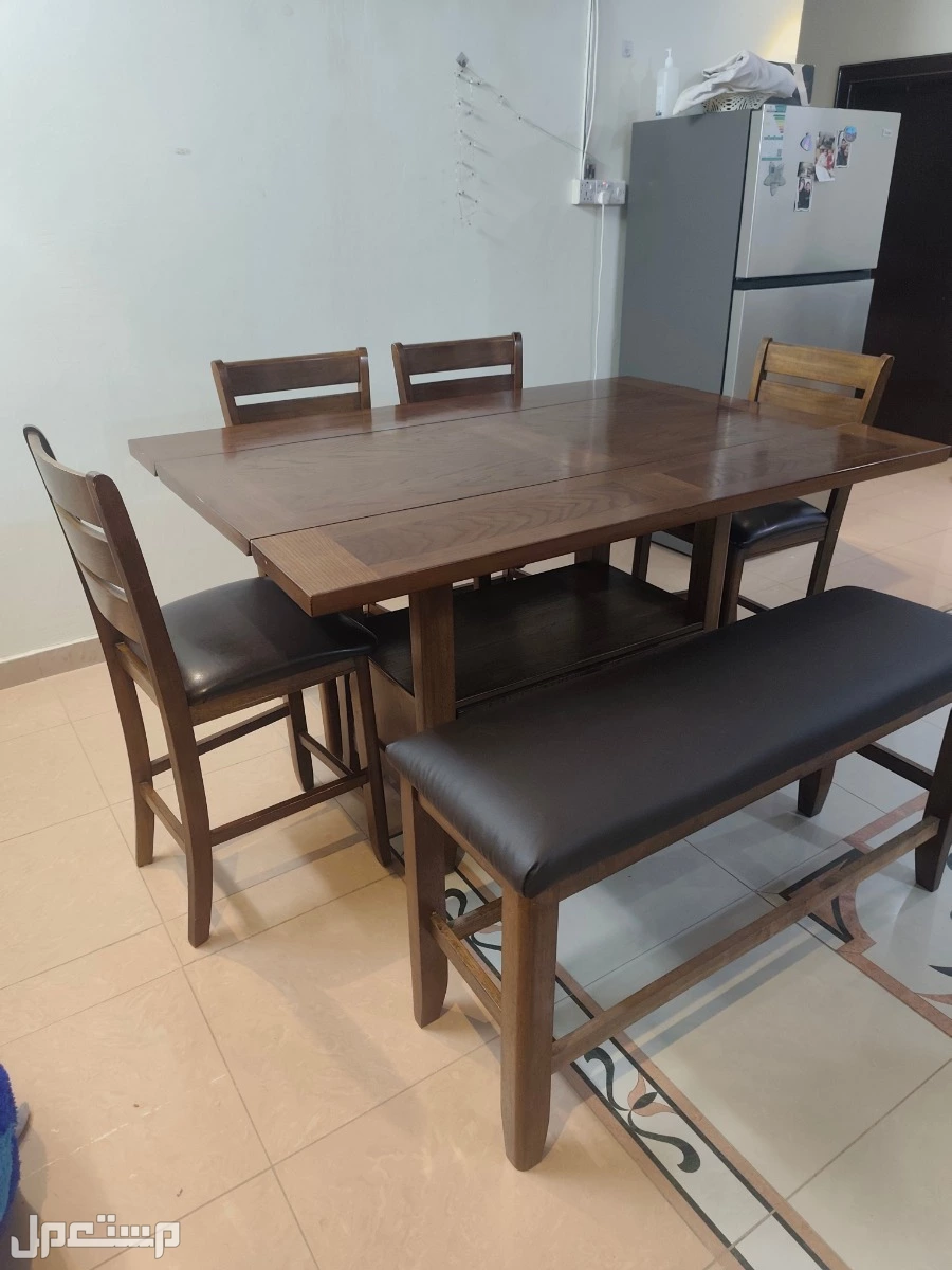 طولة طعام (سفرة) من هوم سنتر اللون بني فاتح