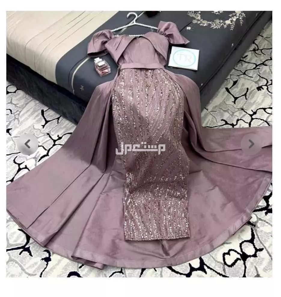 فستان راقي طويل للمناسبات – جديد مع تطريز ولمعه في الرياض بسعر 700 ريال سعودي