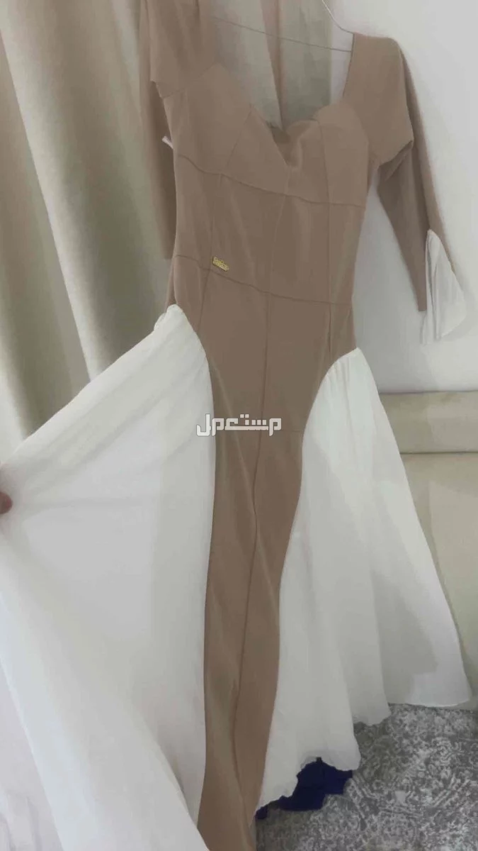 🤍✨ فستان بيج × أبيض أنيق ✨� في الرياض بسعر 195 ريال سعودي