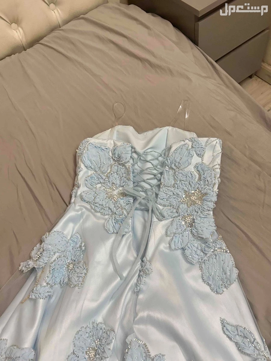 العزيزية الرياض شارع الدهاسية فستان سماوي لعروسه او مناسبة فخمه