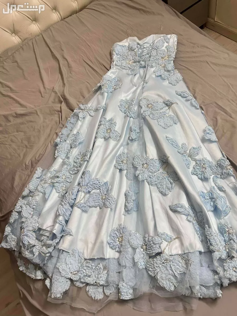 العزيزية الرياض شارع الدهاسية فستان سماوي لعروسه او مناسبة فخمه