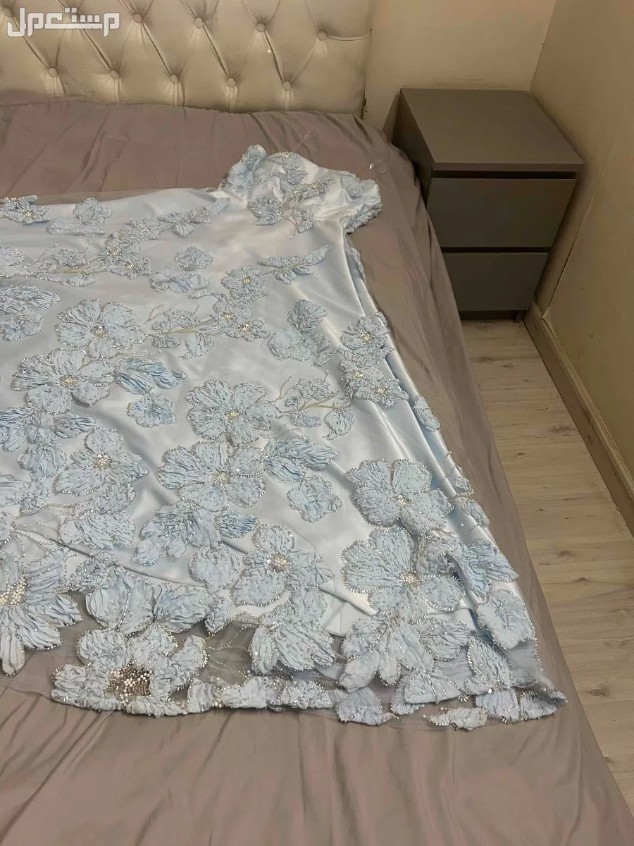 العزيزية الرياض شارع الدهاسية فستان سماوي لعروسه او مناسبة فخمه
