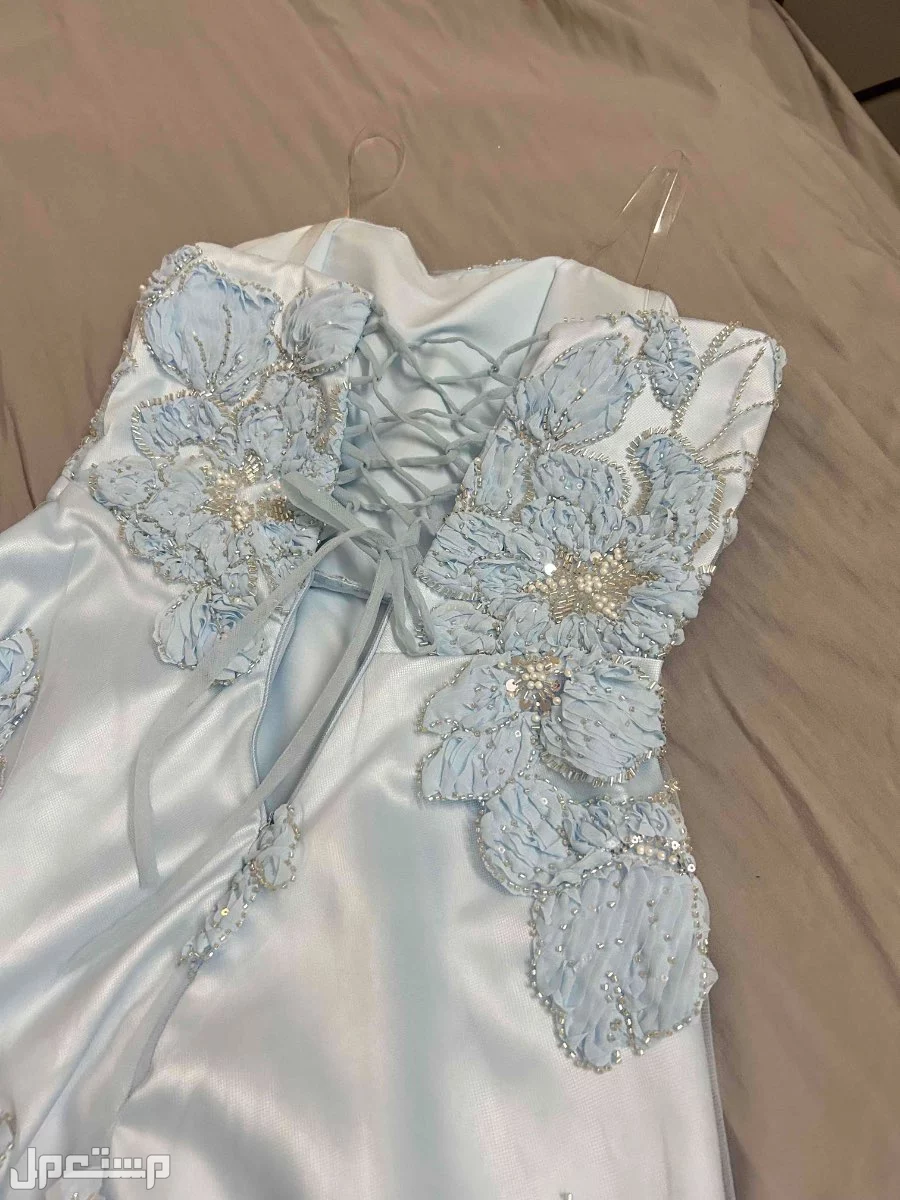 العزيزية الرياض شارع الدهاسية فستان سماوي لعروسه او مناسبة فخمه