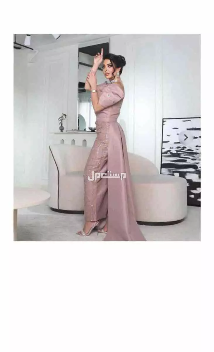 فستان راقي طويل للمناسبات – جديد مع تطريز ولمعة في الرياض بسعر 700 ريال سعودي