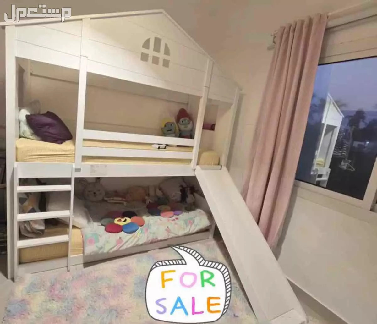 سرير اطفال طابقين للبيع بسعر 1200 ريال