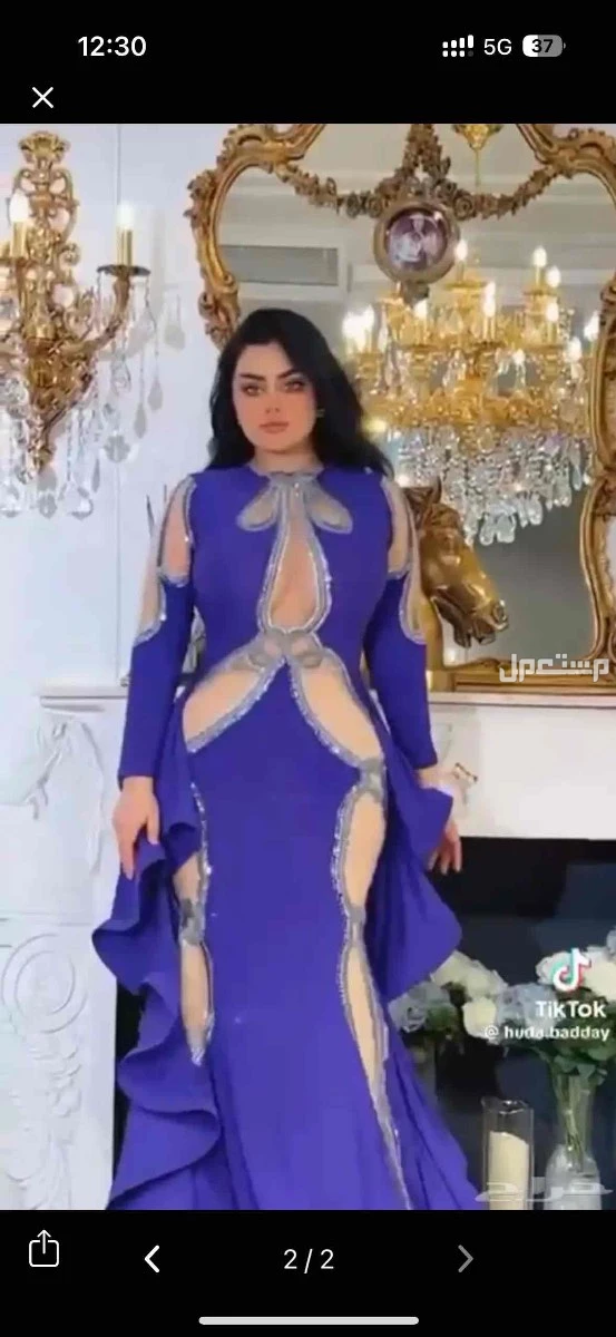 فستان من مصممه هدى البداي  جديد مالبسه الا مره