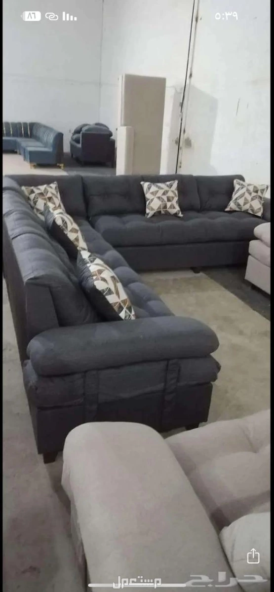 كنب جديد جاهز جميع الالوان بالرياض اطقم حرف ال و7اشخاص مع التوصيل بالرياض