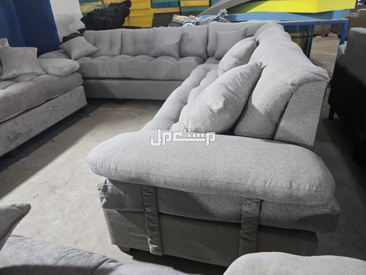 كنب جديد جاهز جميع الالوان بالرياض اطقم حرف ال و7اشخاص مع التوصيل بالرياض