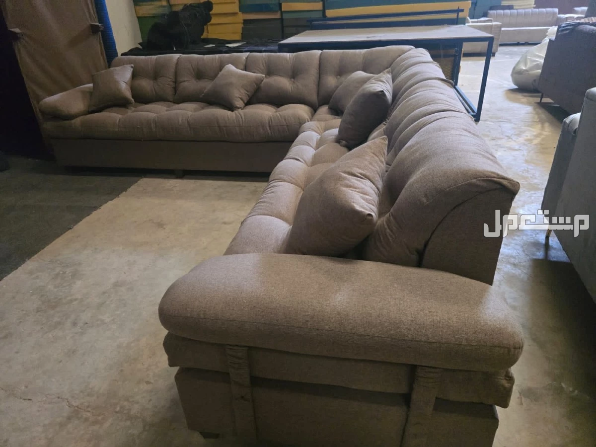 كنب جديد جاهز جميع الالوان بالرياض اطقم حرف ال و7اشخاص مع التوصيل بالرياض