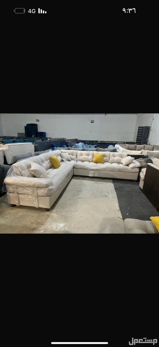 كنب جديد جاهز جميع الالوان بالرياض اطقم حرف ال و7اشخاص مع التوصيل بالرياض