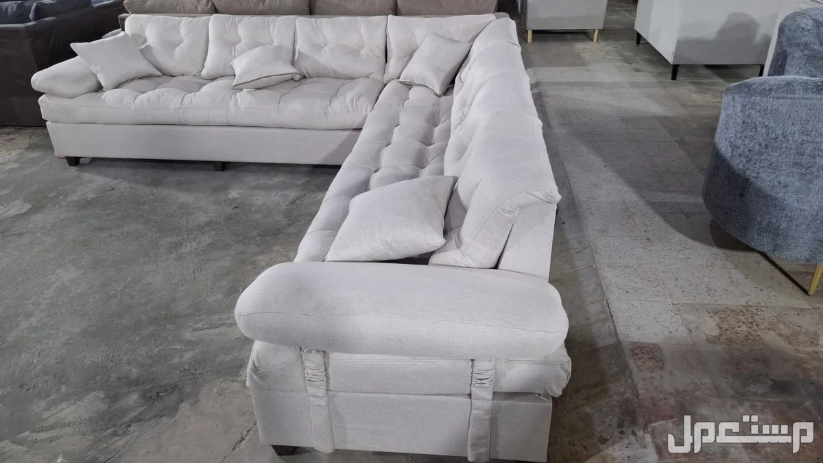 كنب جديد جاهز جميع الألوان اطقم حرف ال واطقم سبع أشخاص مع التوصيل بالرياض