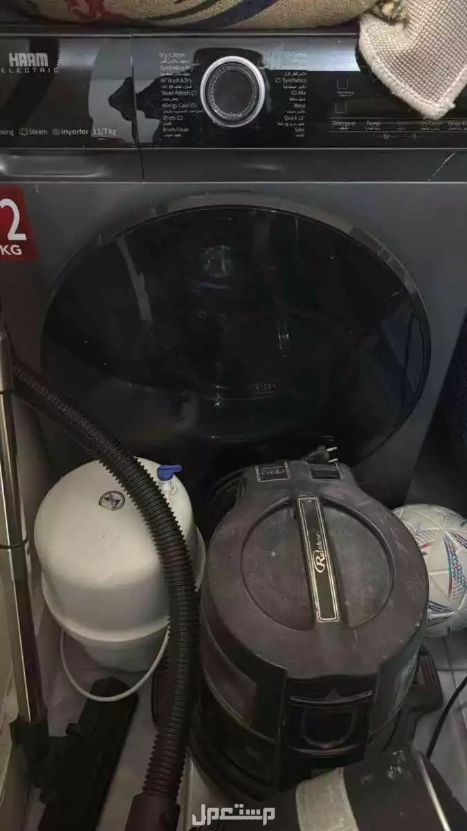 غساله اوتوماتيك بحاله ممتازه 12كيلو فيها كل المواصفات عصر 100%