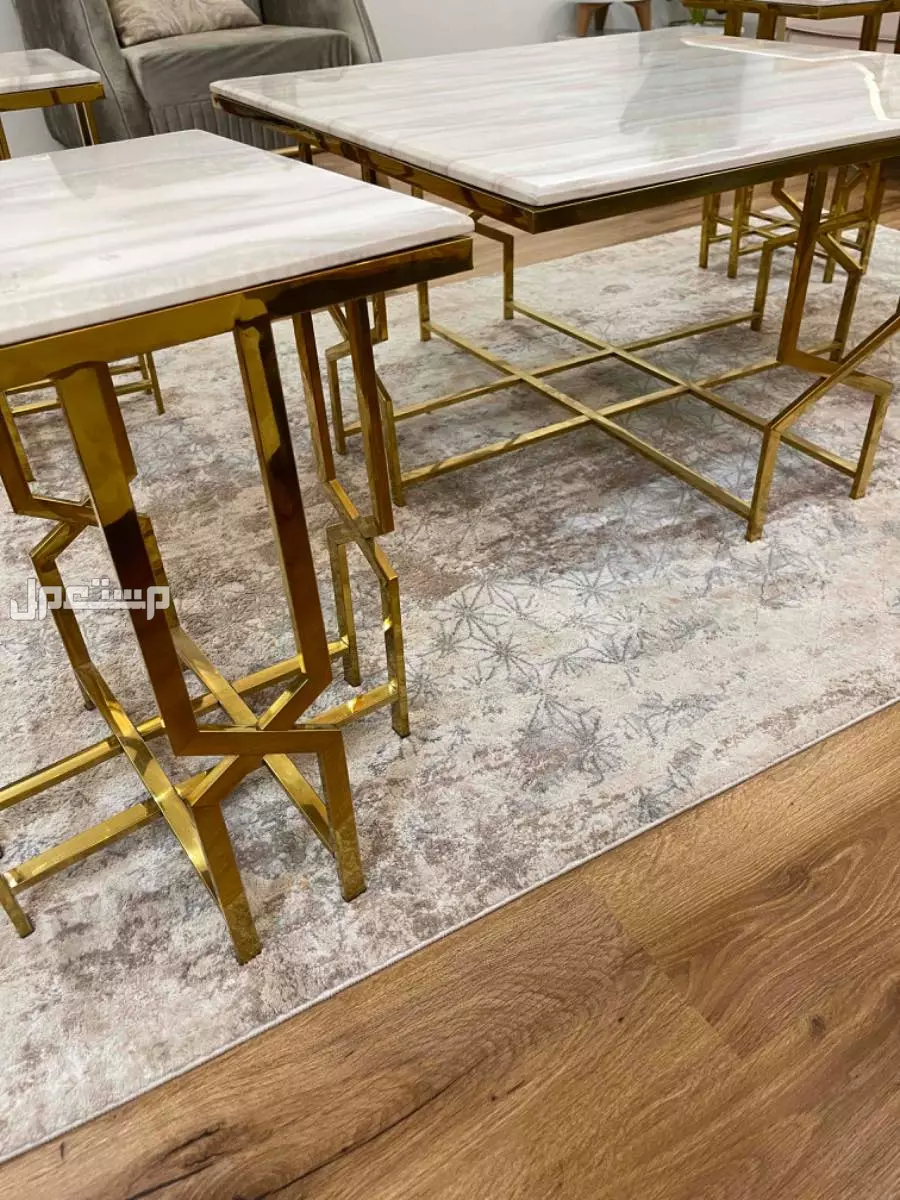 طاولة رخام سيراميك استيل جديدة