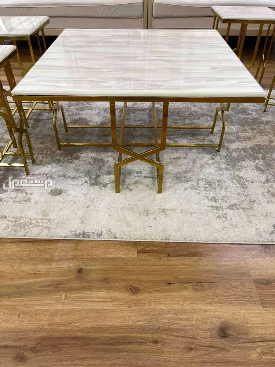طاولة رخام سيراميك استيل جديدة