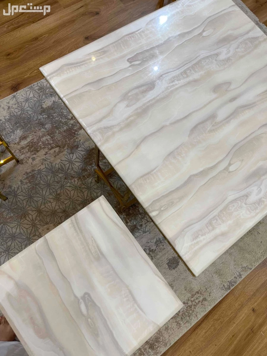 طاولة رخام سيراميك استيل جديدة