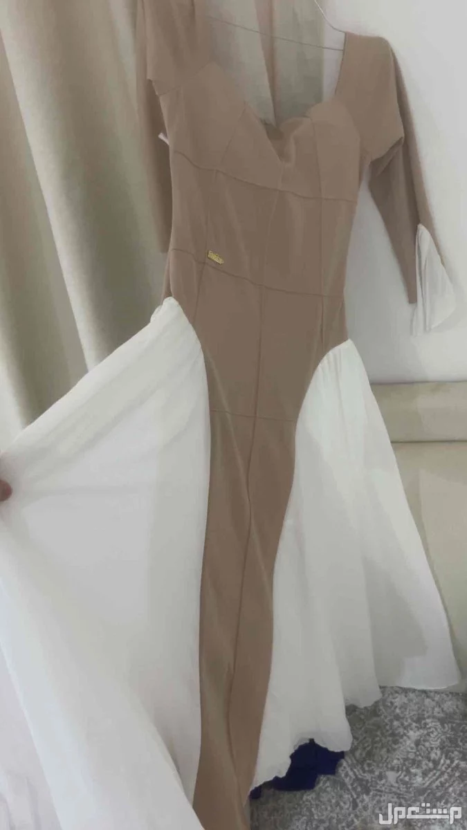 🤍✨ فستان بيج × أبيض أنيق ✨� في الرياض بسعر 195 ريال سعودي