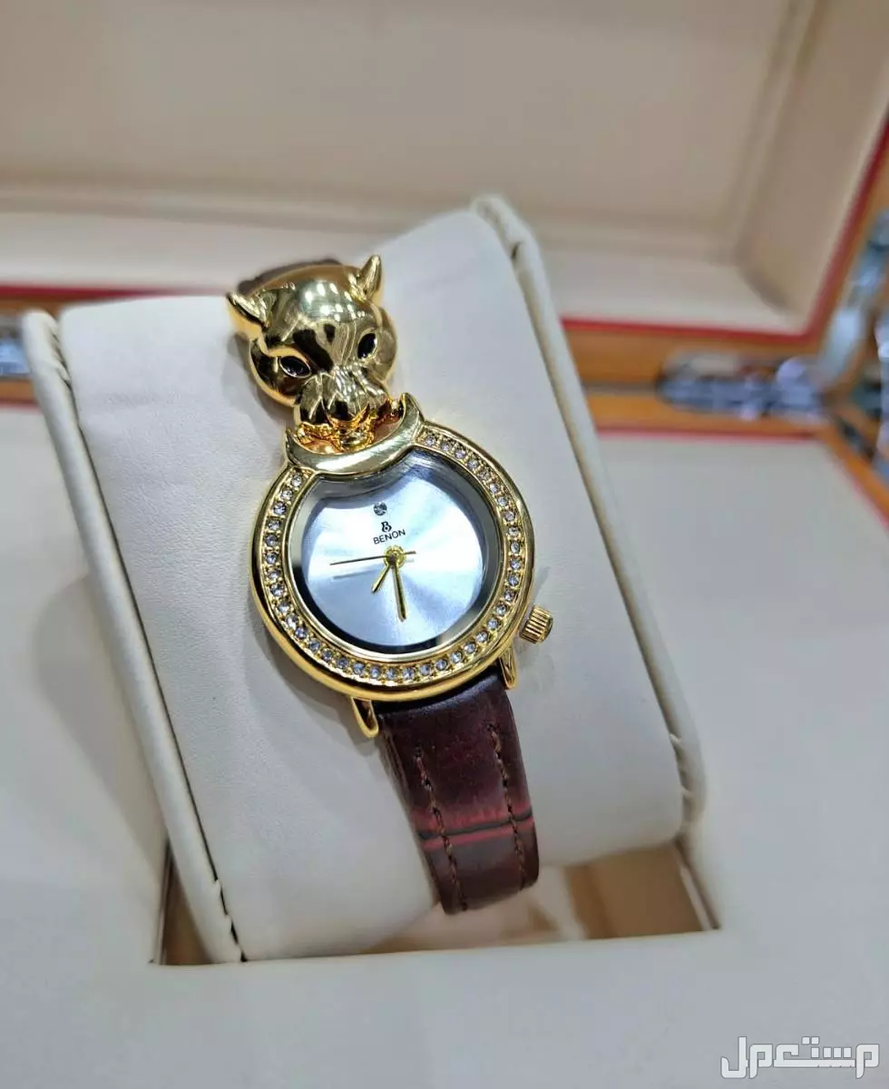 ساعة نسائي جلد جوده عاليه ماستر كواليتي