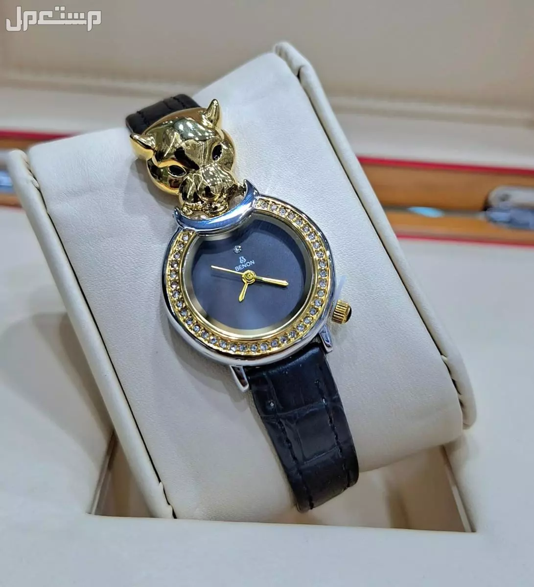 ساعة نسائي جلد جوده عاليه ماستر كواليتي