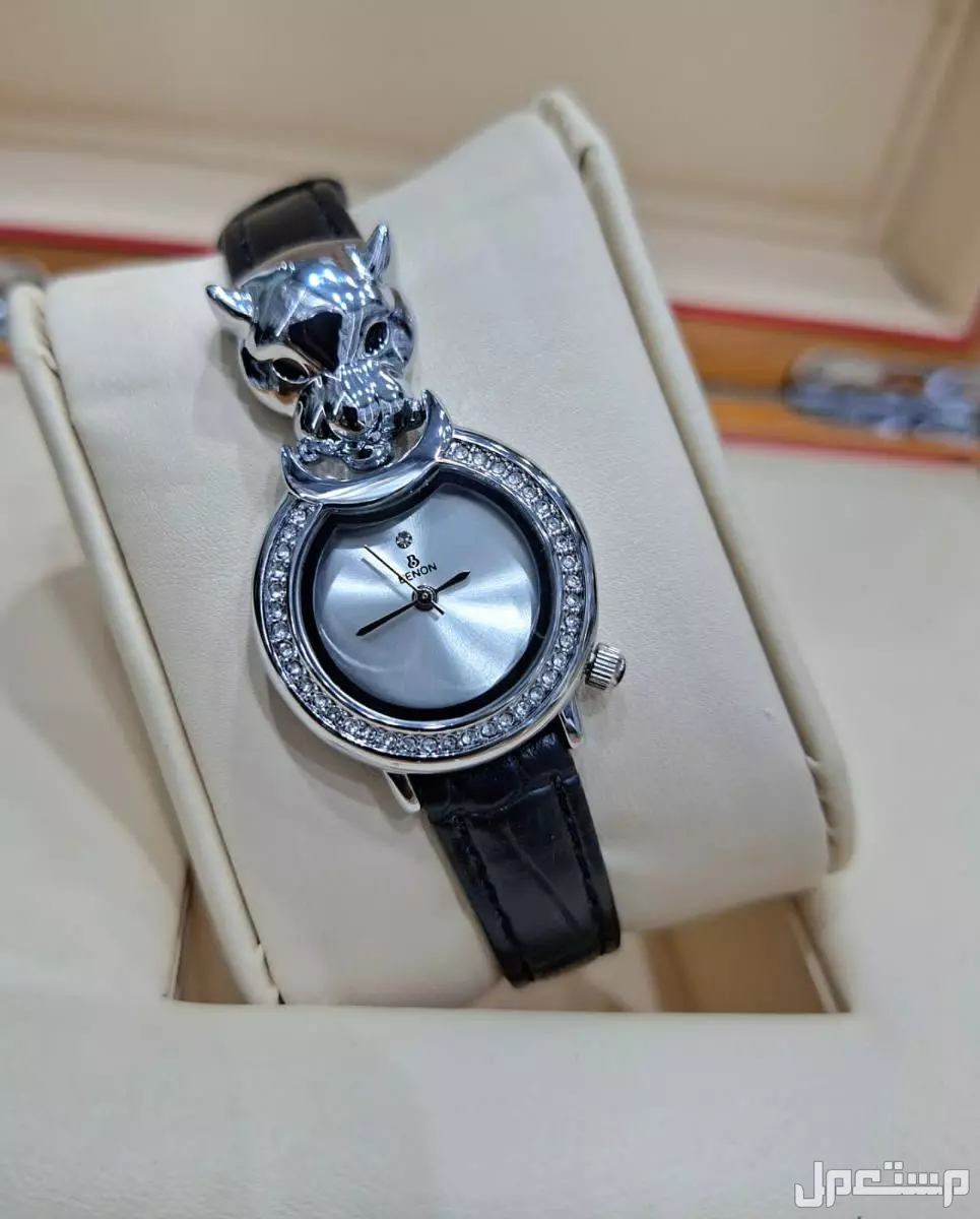 ساعة نسائي جلد جوده عاليه ماستر كواليتي