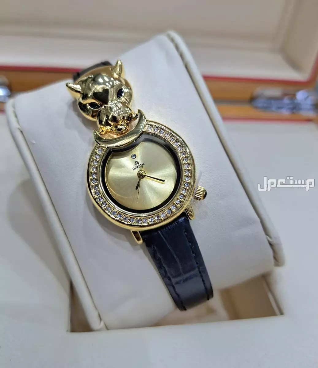ساعة نسائي جلد جوده عاليه ماستر كواليتي