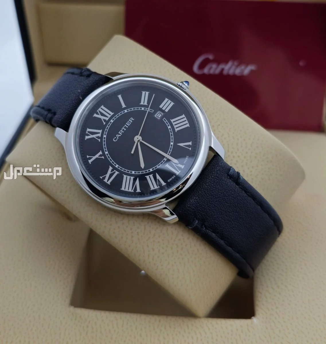 ساعة كارتير رجالي جلد ماستر كواليتي