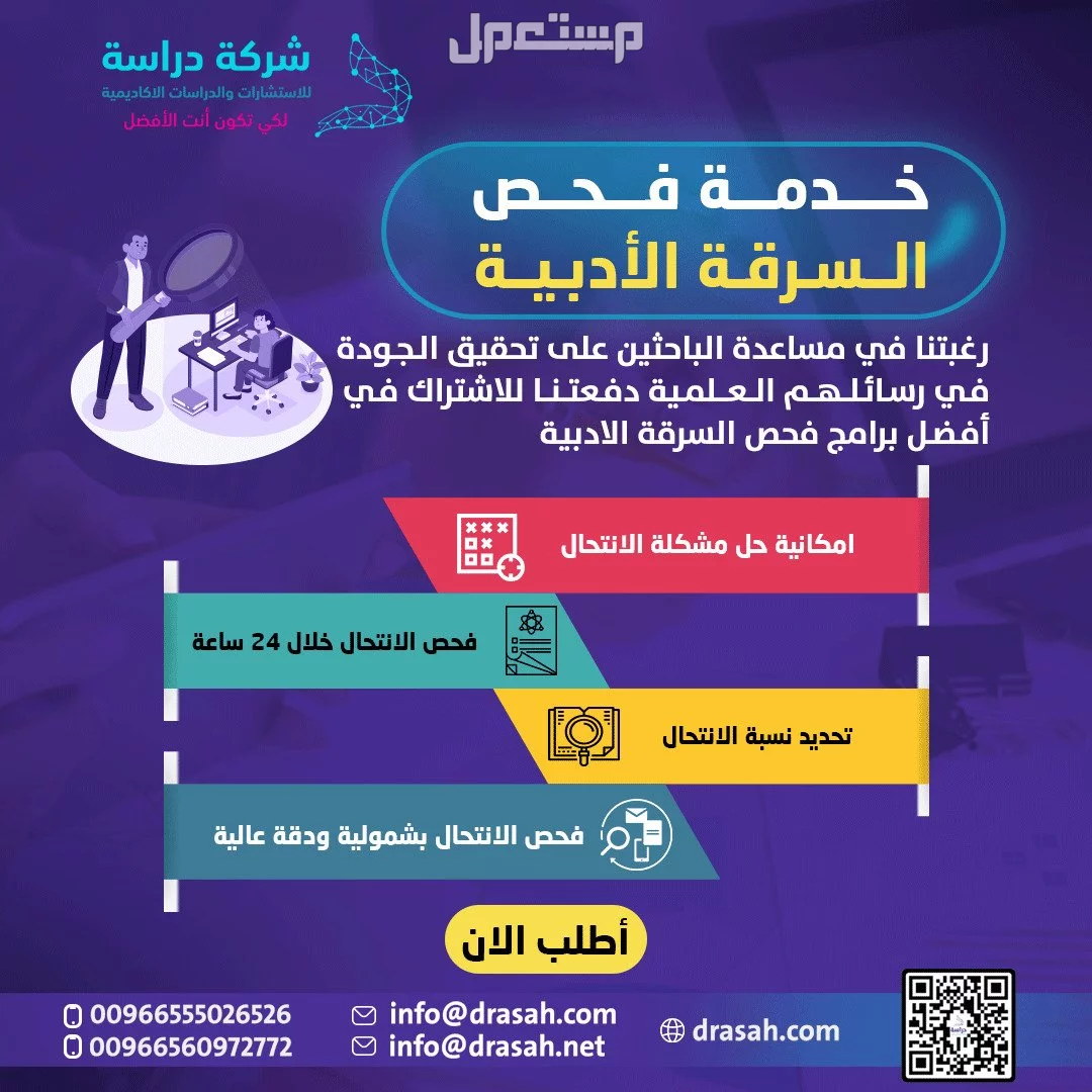 فحص السرقة الأدبية من شركة دراسة