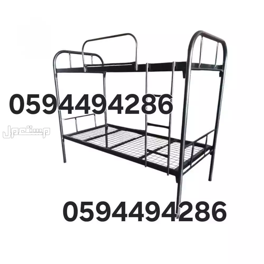 سرير حديد دورين  تجهيز سكن عماله مراتب مخدات ب الكامل