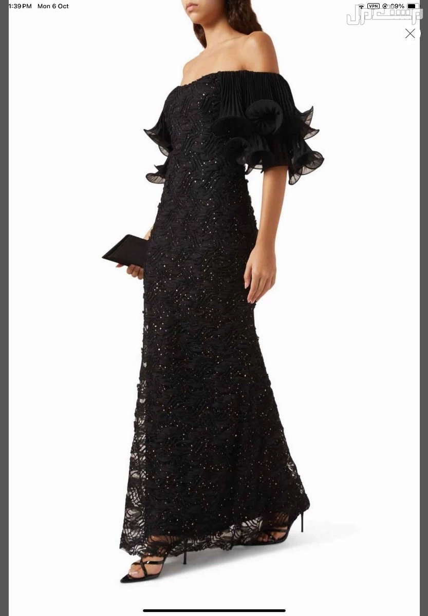 فستان Badgley Mischka اسود فخم، لُبس مرة واحدة فقط في الرياض