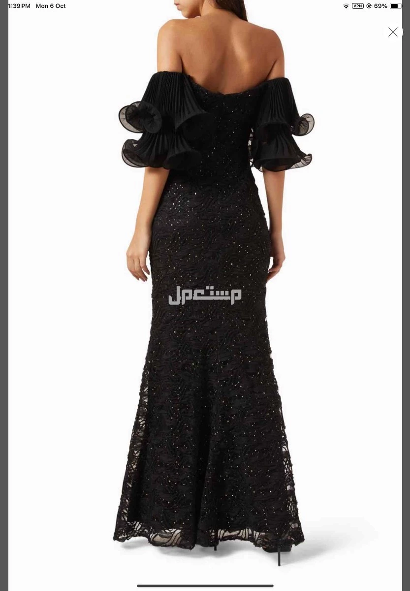فستان Badgley Mischka اسود فخم، لُبس مرة واحدة فقط في الرياض