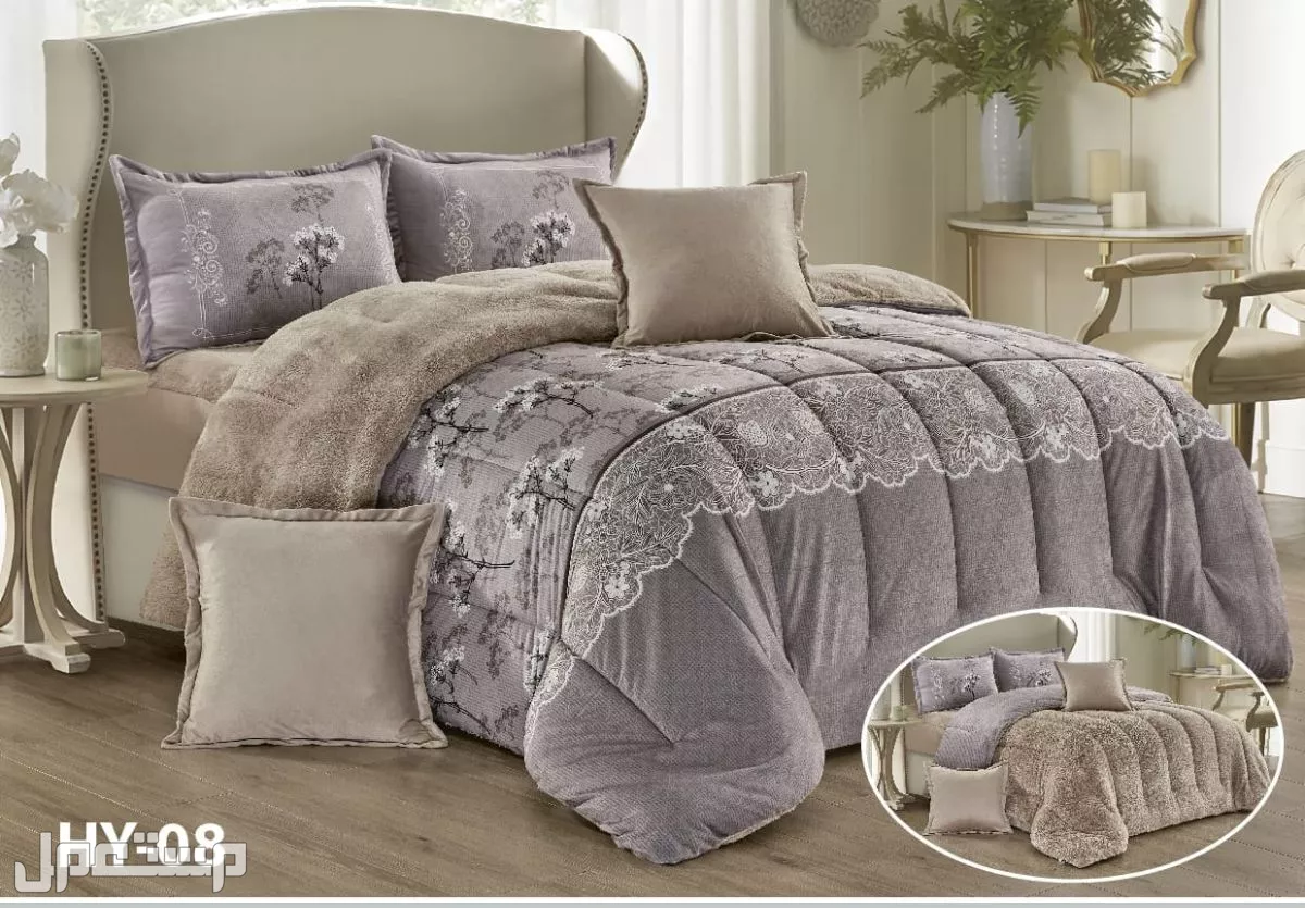 مفارش 6 قطع نفرين ونفر ونص شتوي حشوة و سط نشحن لكافه مدن المملكة  في الرياض  في المجمعة بسعر 260 ريال سعودي